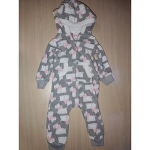 Baby girl Carter's fleece jumpsuit 12m